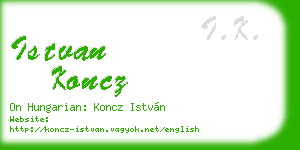 istvan koncz business card